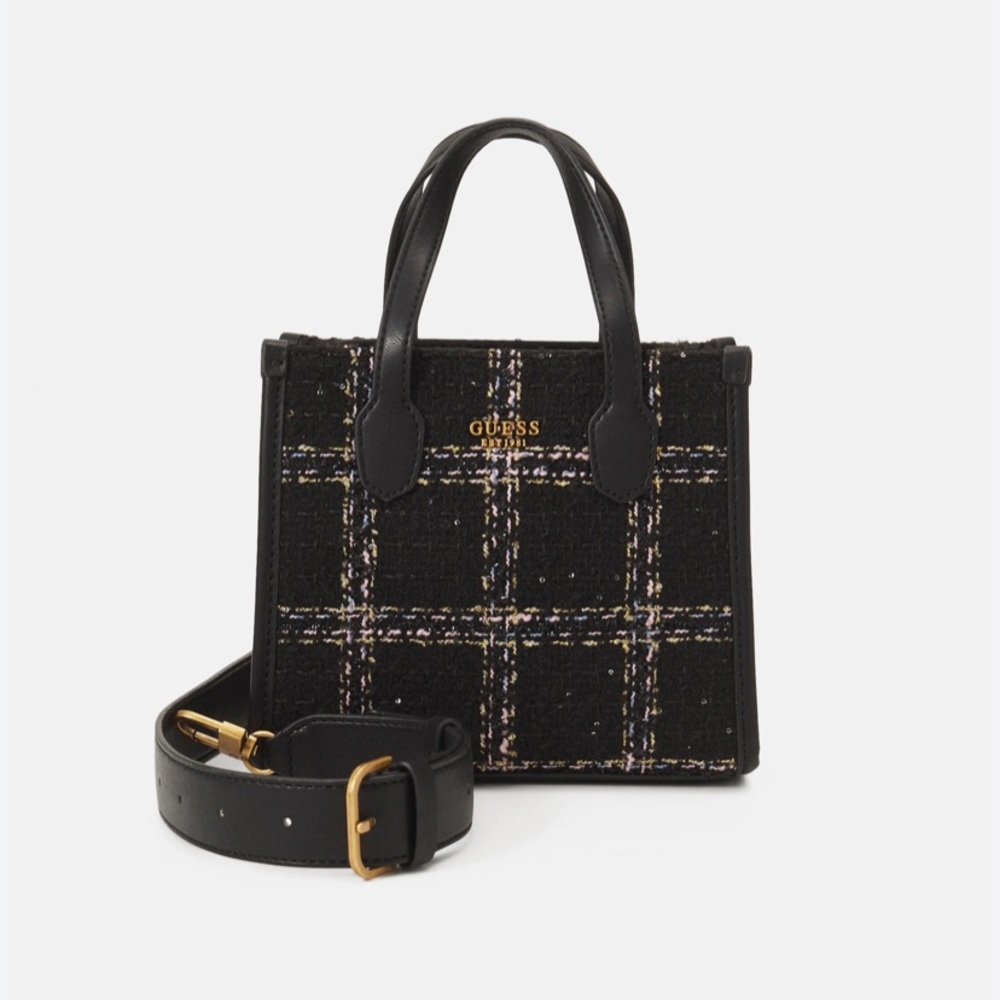 Guess Tweed Silvana tote